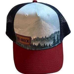 Breck Mountains Forest Designed in Colorado Snapback Hat Cap